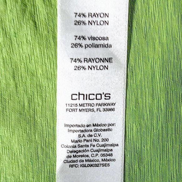 Chico's Lime Green Lightweight Jacket NWOT - Picture 5 of 6